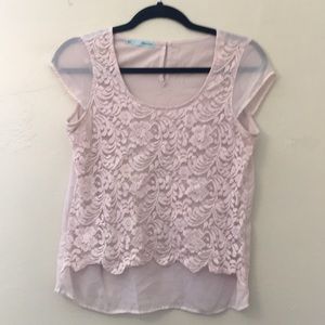 Pink Lace Blouse